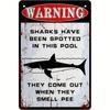 Vintage Swimming Pool Metal Sign Weatherproof Outdoor Wall Decor Garden Patio Farmhouse Retro Home Art