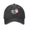 Lebanon Flag Heart Accessories Baseball Caps Unisex Casual  Caps Hat Adjustable Trucker Hats Snapback Cap