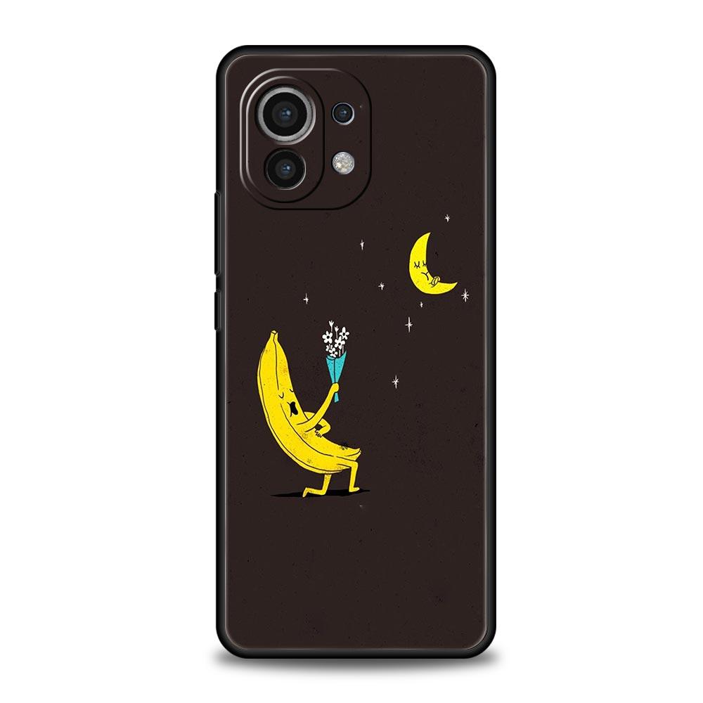 Funny Bite Apple Banana Phone Case Cover for Xiaomi Mi 17 15 14 13 12 11 Ultra 15T 14T 13T 12T 11T Pro Lite 5G Soft TPU Shell