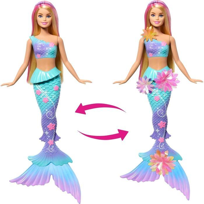 Poupée Sirène - Barbie - Flower Magic - Fleurs Éclorent - Jouable Dans l'Eau - Multicolore