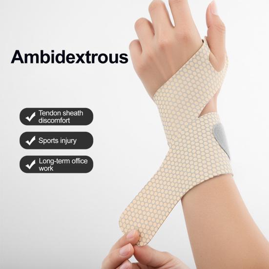 Sports Wrist Brace with Thumb Loop Men Women Breathable Wrist Support Wrap Carpal Tunnel Arthritis Tendinitis Pain Relief Wrist Compression