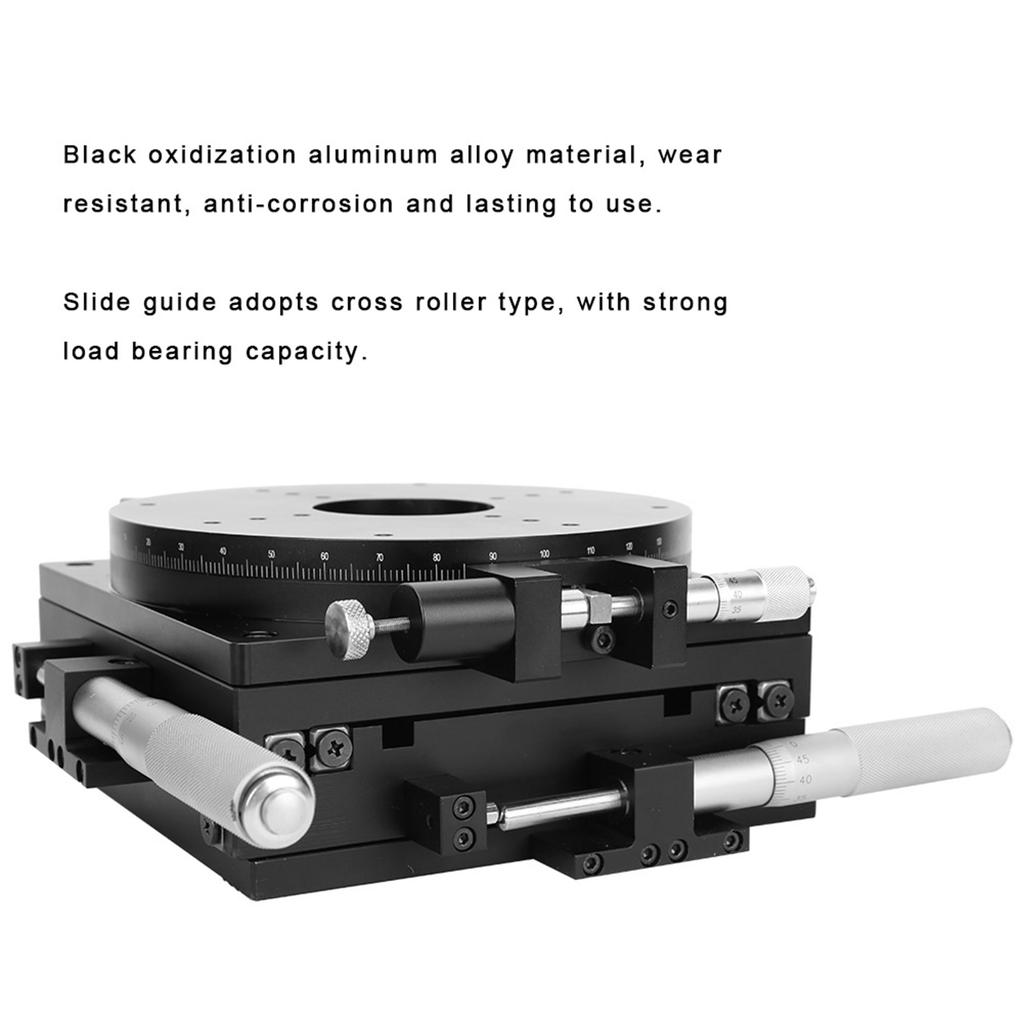 SEMXYR160 XYR 3 Axis 160x160mm Fine Tuning Platform Optical Displacement Table Cross Guide