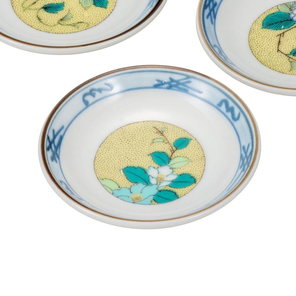 Kutani Ware Iwataya Plate Set Yoshidaya Soka "Kutani Ware" (No. 3) K8-21