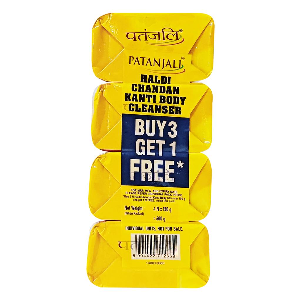 Patanjali Haldi Chandan Kanti Body Cleanser, With Reduces Roughness, Improves Texture, 600gm