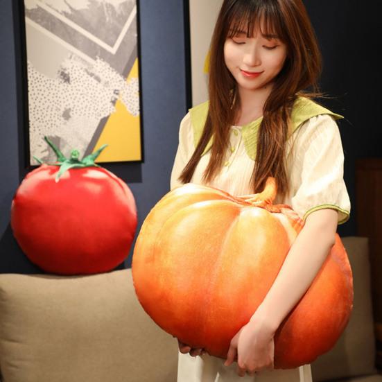 Gemüse Kissen Simulation Brokkoli Kürbis Paprika Tomate Aubergine Kartoffel Plüschtiere Ornament Sofakissen Gefülltes Plüsch Kissen zum Liegen Zuhause