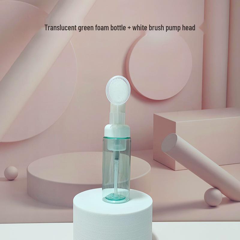 60ml Translucent Green Press Foaming Mousse Bottle for Facial Cleanser