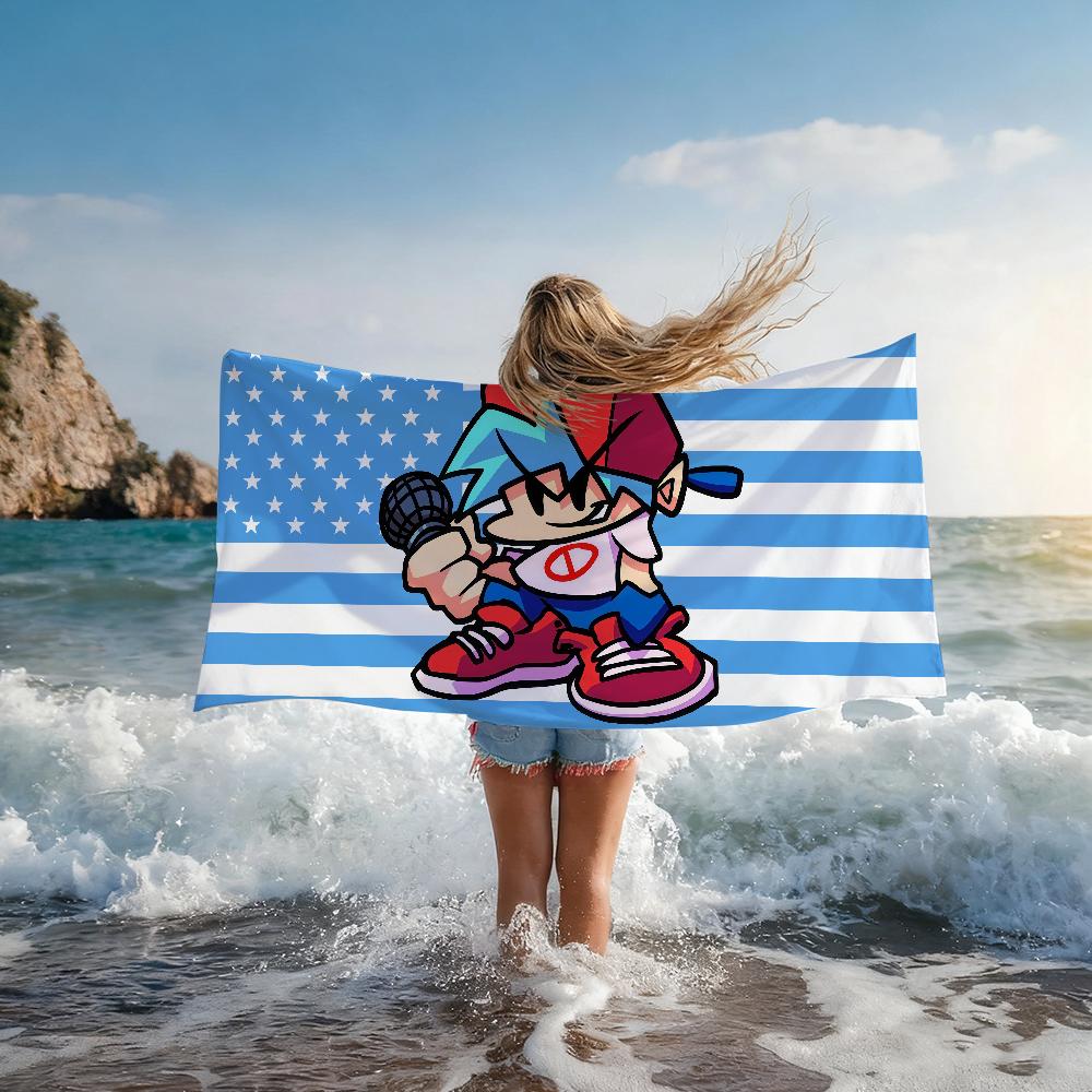 Game F-Friday N-Night F-Funkin Towel Quick Drying Beach Towels Are Suitable For Swimming Pools Camping Yoga And The Gym