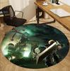 Final Fantasy Pattern Round Rug, Indoor/Outdoor Mat, for Picnic, Gameroom, Bedroom, Office, Living Room, Home Decor Carpet, Birthday Gift