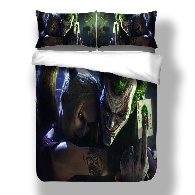 Megamind Quinn Harley Joker Duvet Cover With Pillow Cases Cartoon Set Bedding