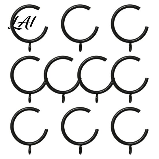 Smooth Gliding Drapery Rings 10Pcs C Shaped Curtain Rings Heavy Duty Bypass Metal for Center Brackets Passing with Eyelets French Return Rods Sliding