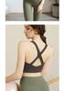Plus Size Cross-Back Shockproof Sports Yoga Bra with Underarm Slimming Fit