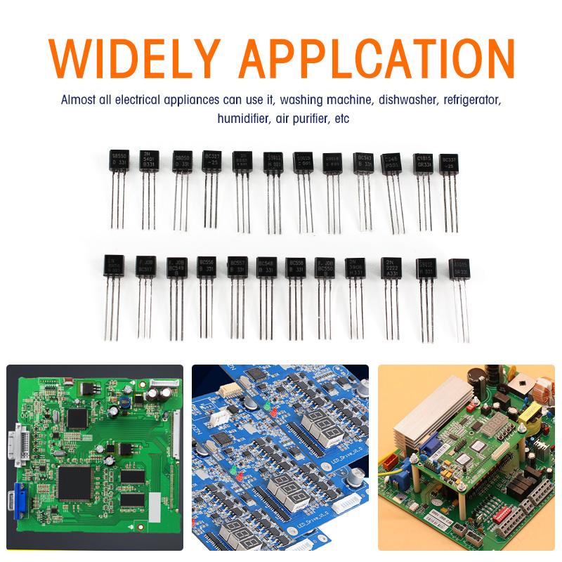 200/480/840pcs TO-92 Transistor Kit Assortment Box BC547 BC327 BC337 2N2222 3906 C945 PNP/NPN Transistors Set Electronics Kit
