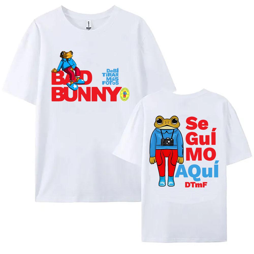Se Guí Mo AQuí DTMF Printing Tshirt Debí Tirar Más Fotos Bad Bunny Tshirts Women Men Clothes Summer Cotton High Quality Tee Top S