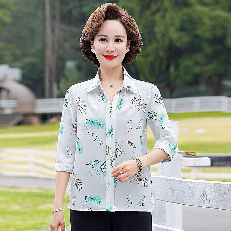 Women's Shirt Short Sleeved Summer New Versatile Loose and Fashionable Printed Shirt Top