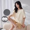 Pajamas Women's Summer with Cushions, Sweet and Cute Shorts, Can Be Worn Outside The Short-sleeved Cotton Suit Homewear