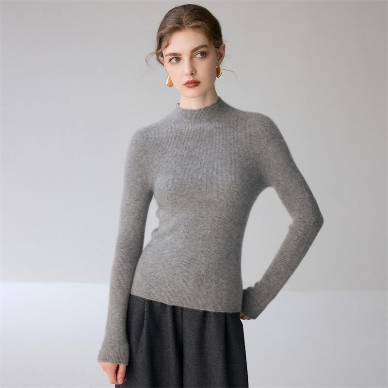 Women's Premium 100% Pure Cashmere Seamless Pullover Sweater - Versatile Knit Top