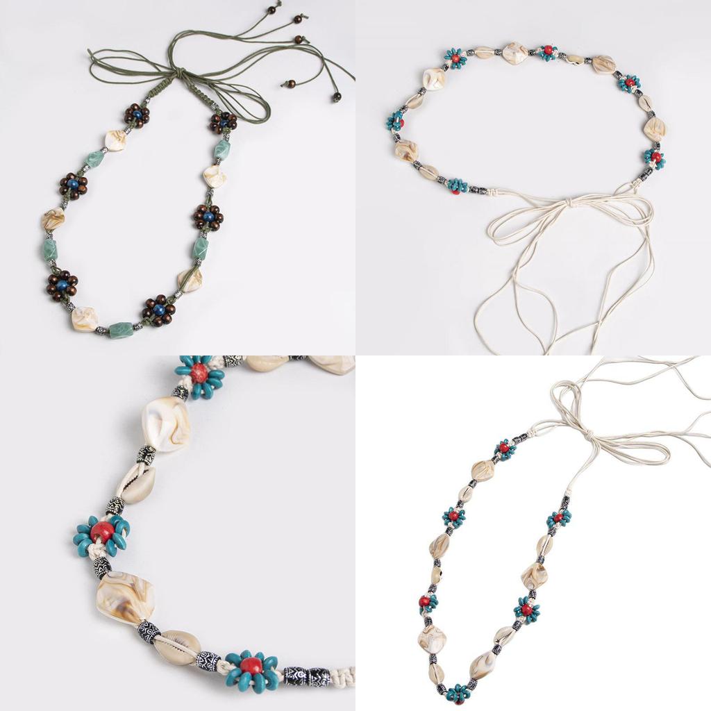 Bohemian Style Handwoven Waist Rope Belt With Ethnic Design And Adjustable Knot For Summer Wear