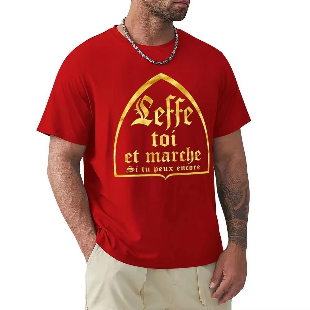 T-Shirt Leffe Du und Geh Humorvoll Ideales Geschenk T-Shirt Harajuku Kurzarm T-Shirt Baumwolle Grafik T-Shirt Oberteile