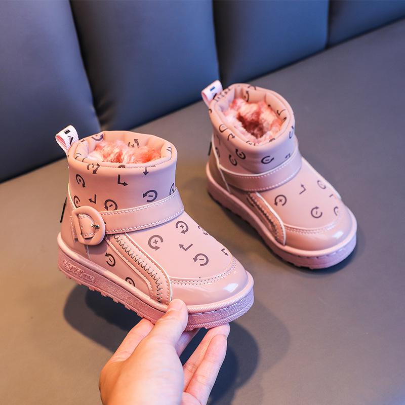 Winterstiefel für Kinder: Abriebfeste, Dicke, Warme, Rutschfeste Modestiefel mit Zusätzlichem Fleece für Jungen und Mädchen