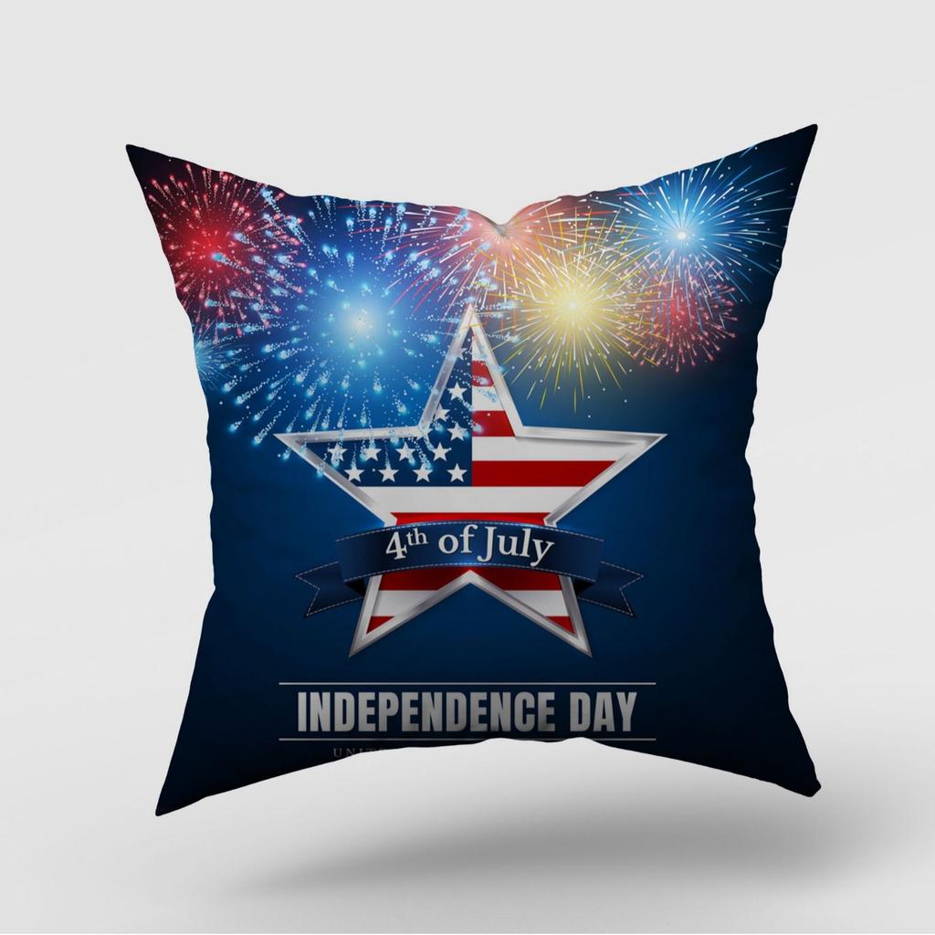 New American Independence Day Pillow Cover American Logo Outdoor Home Decoration Pillow Cushion Cover