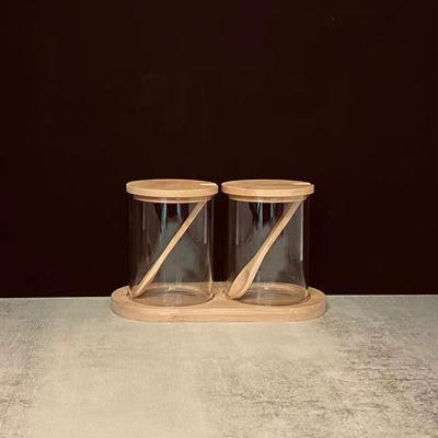 Spice Jar Glass Jars and Lids Household Glass Containers Salt Jar Nordic Combination Kitchen Seasoning Sauce Bottle Home Storage