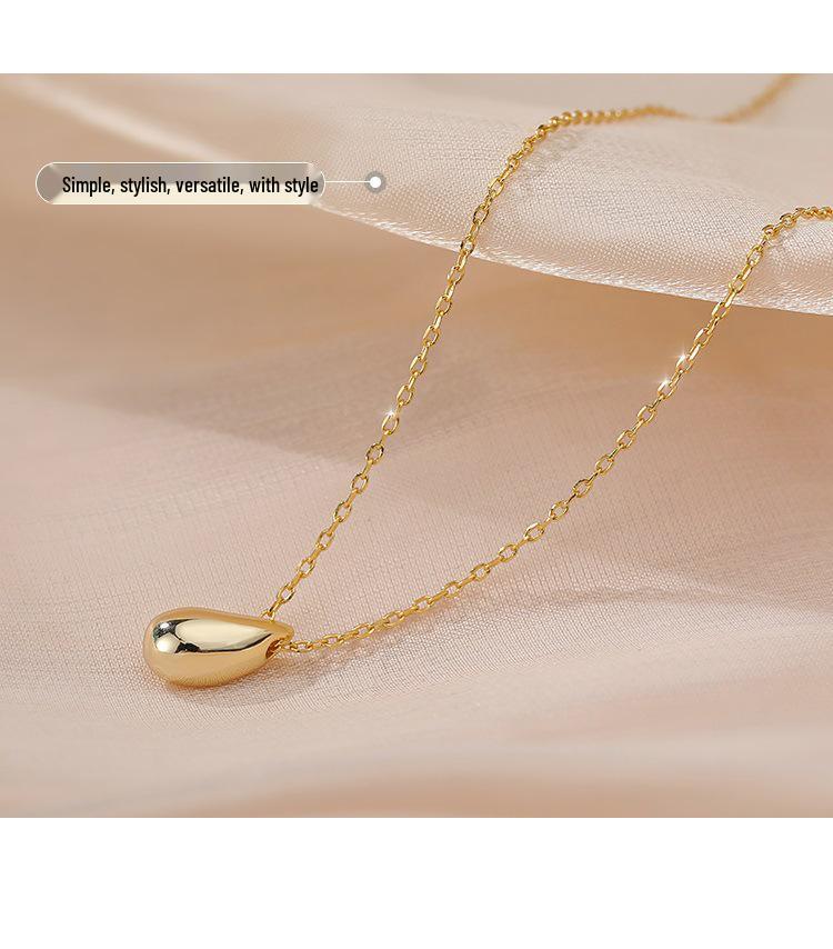 Korean Style Elegant Water Drop Necklace for Women - Retro Artistic Jewelry Trend