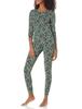 Amazon Essentials Folklore Cotton Pajama Snug Size M Women's Set, Fit, Black,