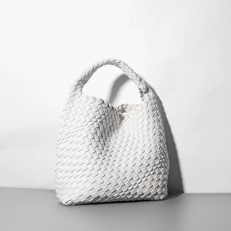 2024 Spring/Summer Women's Hand-Woven Soft Leather Bucket Bag - High-End Single Shoulder Handbag & Underarm Bag