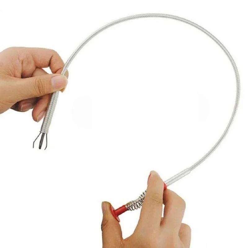 Cleaning Brush Pipe Unblocking Tool 60cm Pipe Sink Unblocker Drain Hair Cleaner Sink Refrigerator Foreign Matter