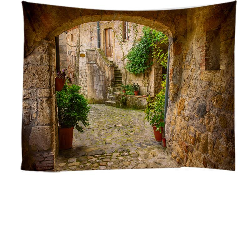 Tapestry Wall Hanging Beautiful Sea Beach Landscape    Art Bedroom Window Decoration  Background