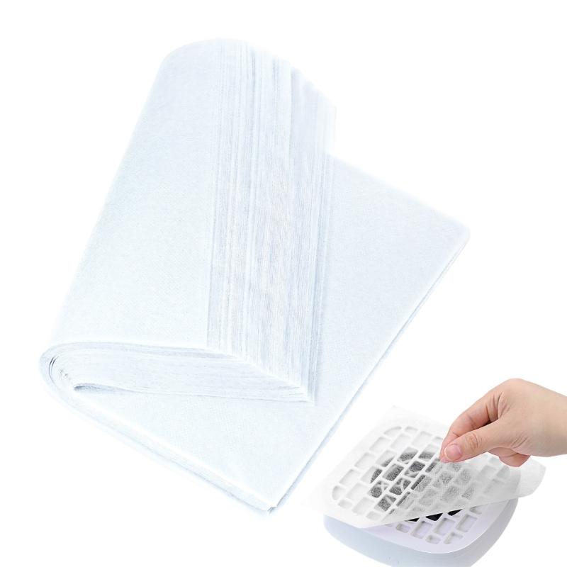 100 Pieces Nail Salon Vacuum Filter Sheets Single Use Dust Absorbing Pads For Nail Art Equipment Maintenance