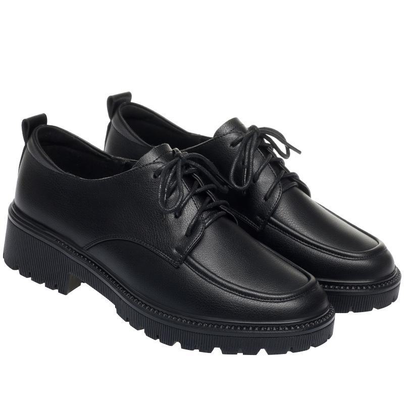 Damen Schwarze Schnürschuhe Formell Leder für Vorstellungsgespräche - Weiche Sohle, Herbst/Frühling