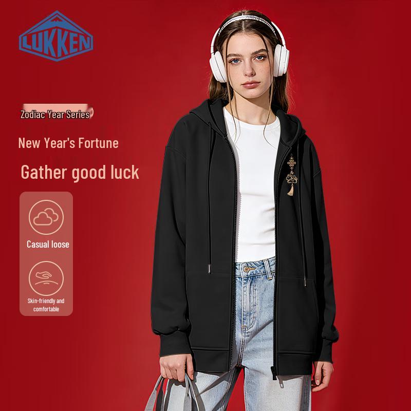 

LUKKEN Chinese Knot Horse Oversized Hoodie L