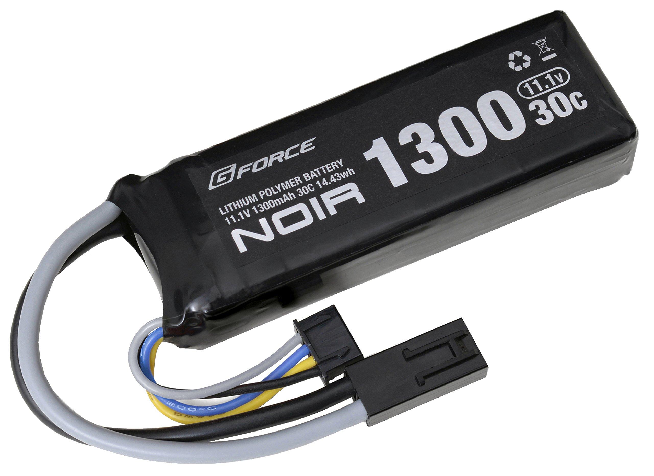 

G-Force Noir LiPo 11.1V 1300mA 30C for Custom Guns, Mini S Compatible Size GFG910