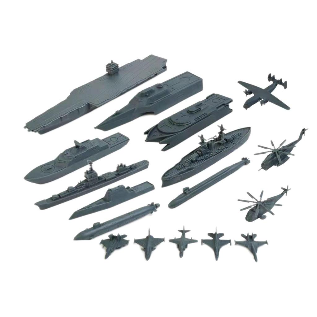 Naval Ship Model Set with Helicopter - Great for All Ages