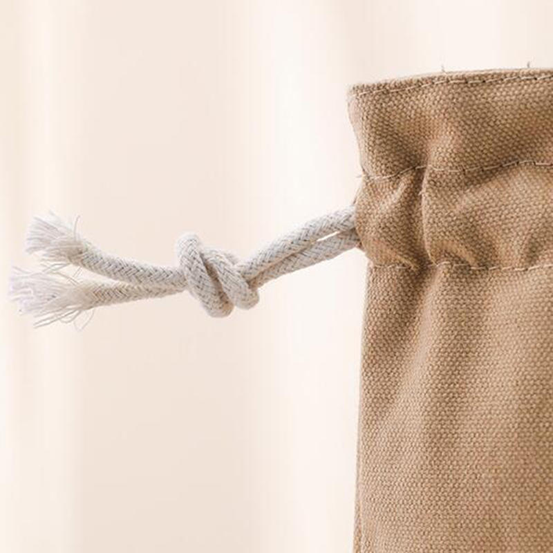 1pc Drawstring Canvas Insulated Lunch Bag Aluminium Foil Thermal Bento Box Tote Cooler Handbags For Office Outdoor Picnic