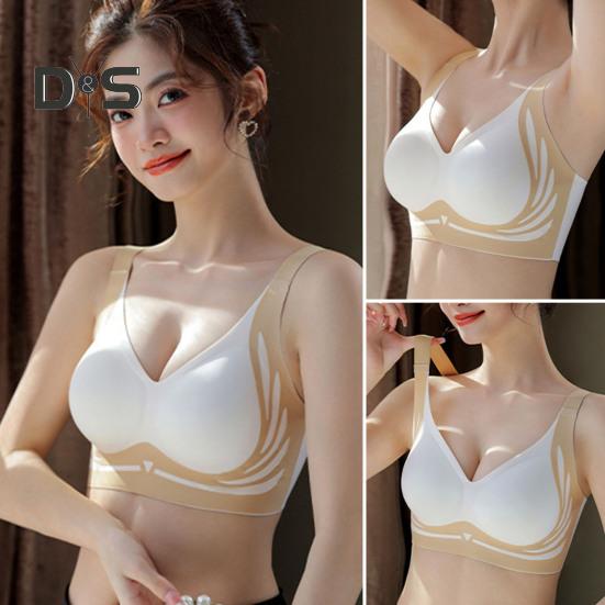 Lady Bra Seamless Thin Push-up 3D Full Cup Wide Shoulder Strap Anti-Sagging Supportive Lifting Shaping Sport Full Coverage Bra Lady Daily Exercise