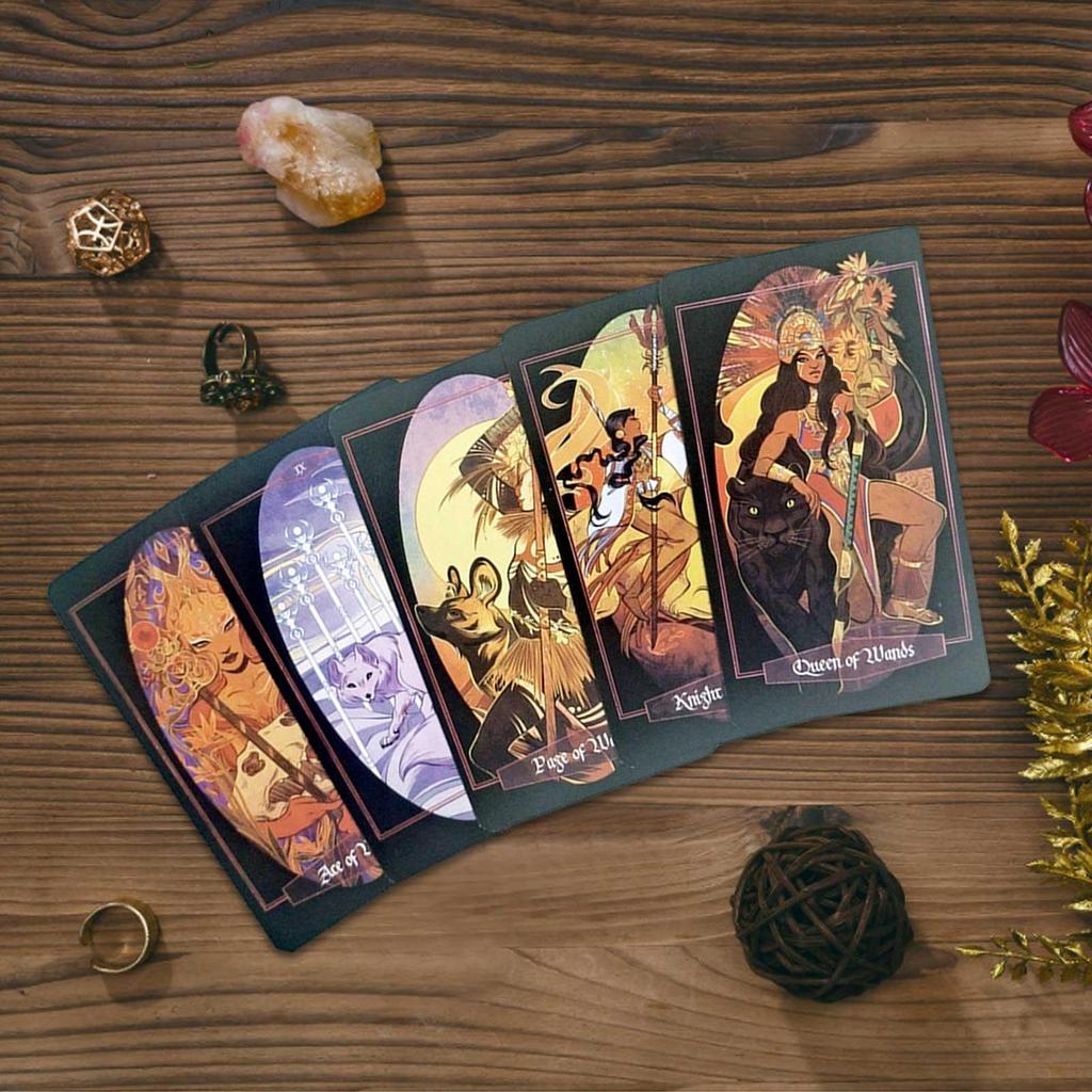 Interactive Tarot Cards Large Tarot Cards Durable Original Tarot Card Decks for Beginners and Expert Tarot Cards Set for Gifts Fortune Telling Cards G