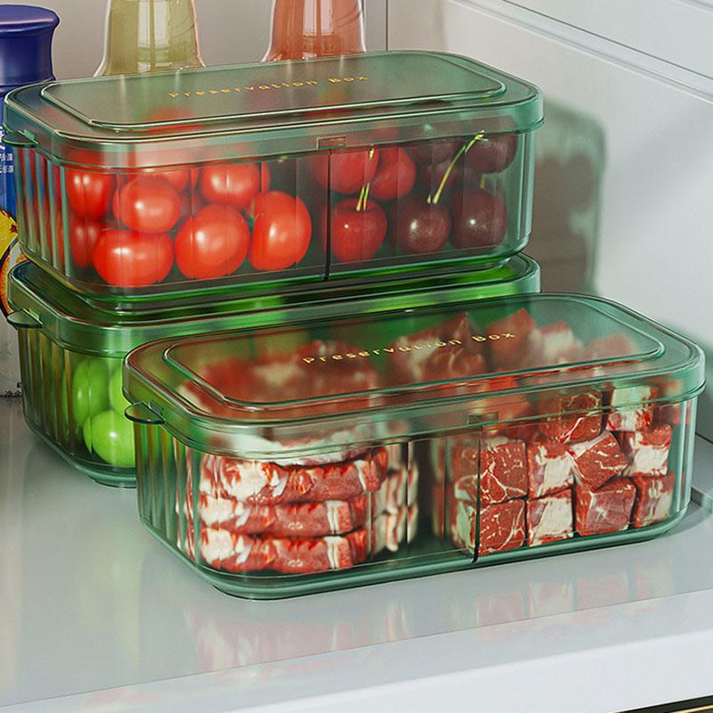 Refrigerator Fresh-keeping Box Kitchen Ingredient Storage Box Compartment Onion, Ginger, Garlic Grain Box Snack Fruit Sealed Box