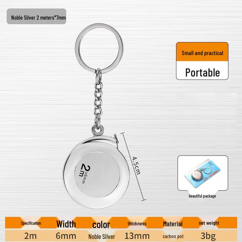 2m Mini Pocket Tape Measure: High-Precision Soft Ruler for Household Use
