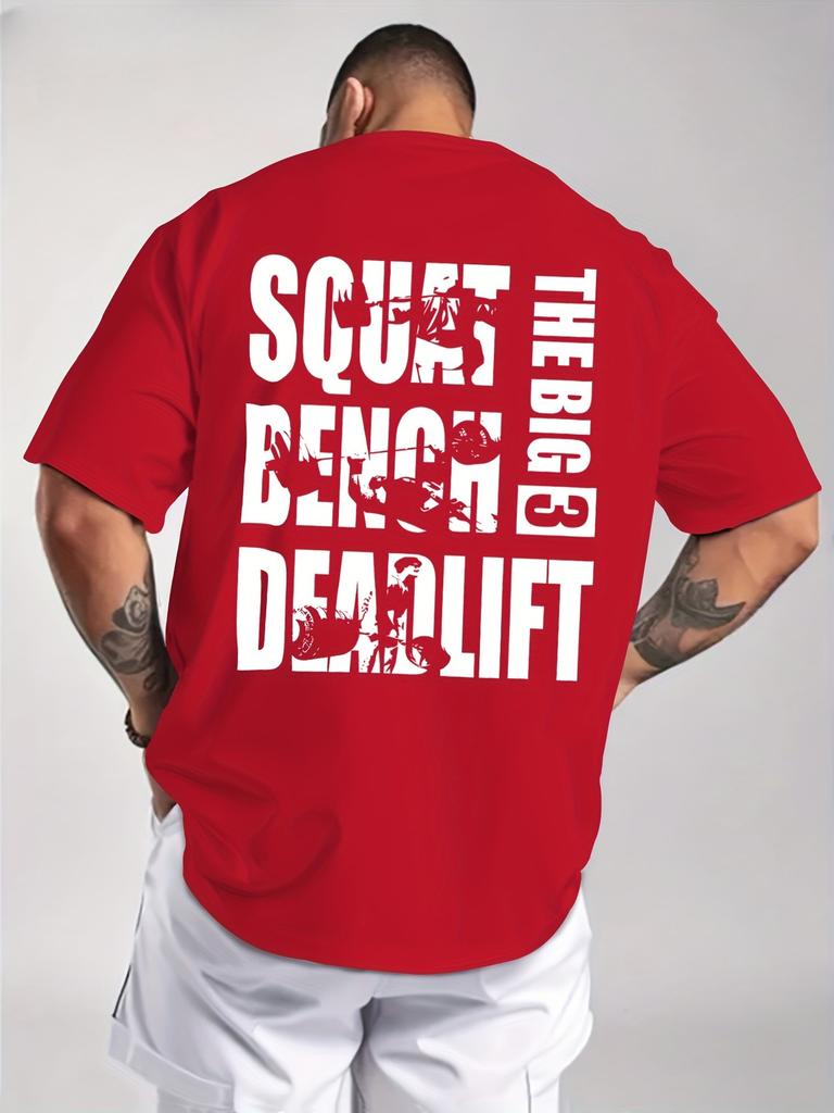 Squat Bench Deadlift THE BIG 3 Unisexs T Shirt Fitness Cotton Tee Casual Oversize ONeck Summer Spring Loose Top Streetwear Trendy
