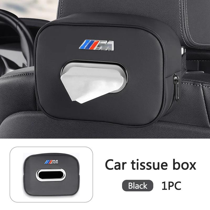 

Hot 2025 Car Seatback Tissue Box Paper Storage Bag For BMW X1 X2 X3 X4 X5 X6 X7 G20 G30 6GT E46 E90 E60 F10 E39 F30 E36 F20 E87 чорний