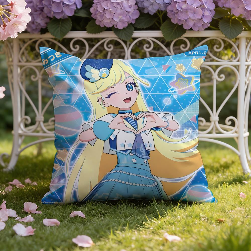 Cute Anime H-Himitsu no AiPri Cushion Cover Home & Car Dual-Scene Pillow Cover: Reversible for Premium Comfort