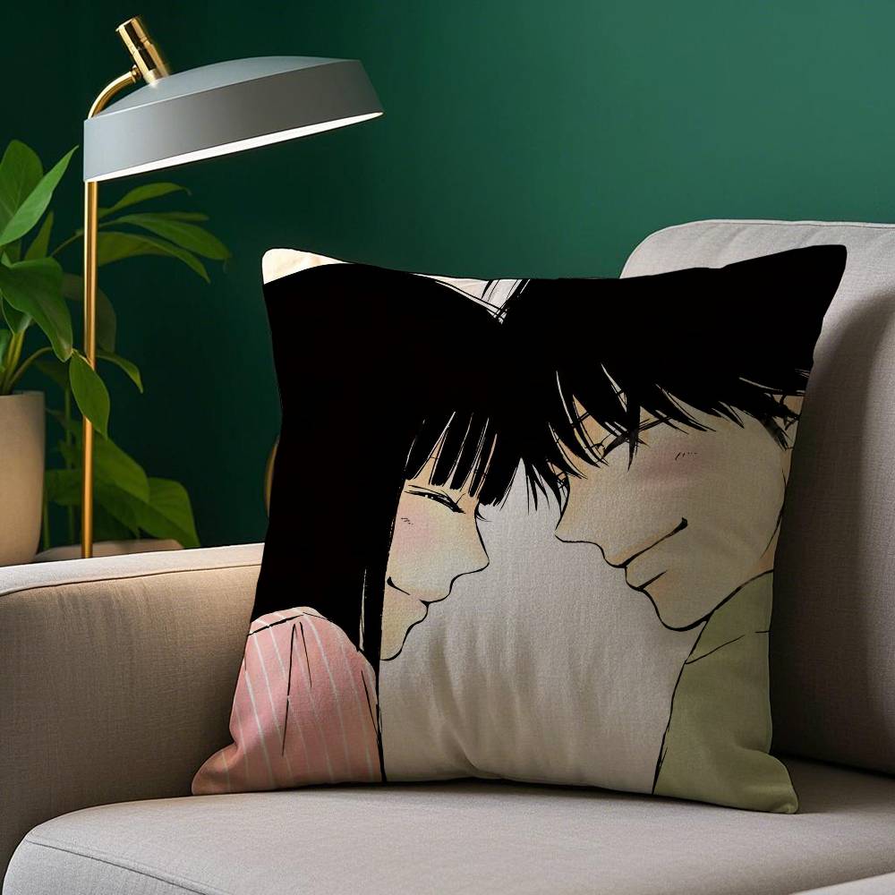 Paar K-Kimi ni Todoke Kissenbezug Plüschstoff Weicher Kissenbezug Beidseitiger Druck Sofakissenbezug Überwurf