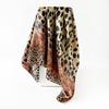 Leopard Printed Square Scarf Imitation Satin Silk Hip Hop Head Scarf Fashion Handkerchief  Women