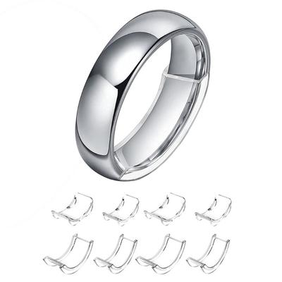 8 גדלים סיליקון Invisible Clear טבעת גודל מתכוונן Resizer טבעות רופפות מפחית טבעת גודל מתאים לכל טבעות כלי תכשיטים