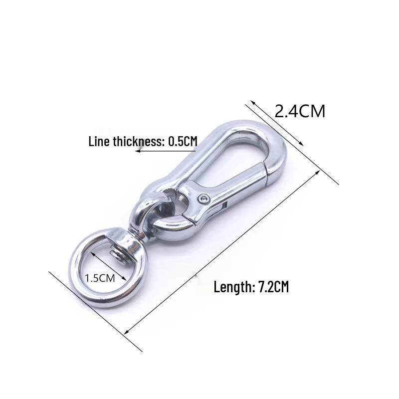 Minimalist Alloy Rotatable Car Keychain with Dog Buckle Key Hook Pendant