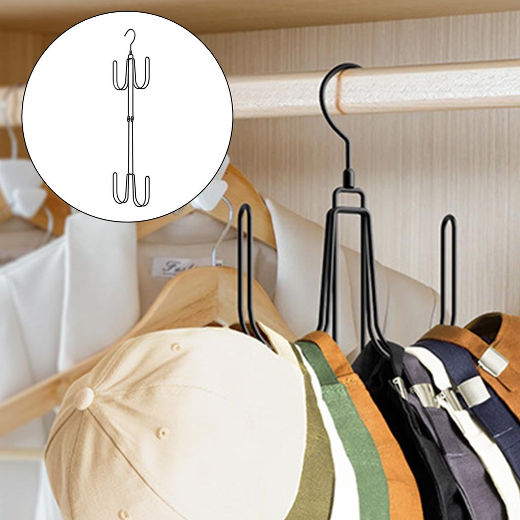 Rotatable Metal Hat Rack Organizers Home Accessory for Caps Space Saving Closet Hanger for Scarves Bags Towels
