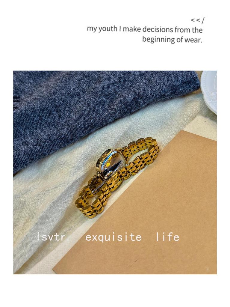 LSVTR Vintage Gold Ladies' Watch - Douyin Favorite, Simple, Modern Luxury