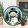 Vintage Metal Sign Blue Deer Merry Christmas Retro Tin Plate Wall Decor Home Holiday Gift 20 Cm